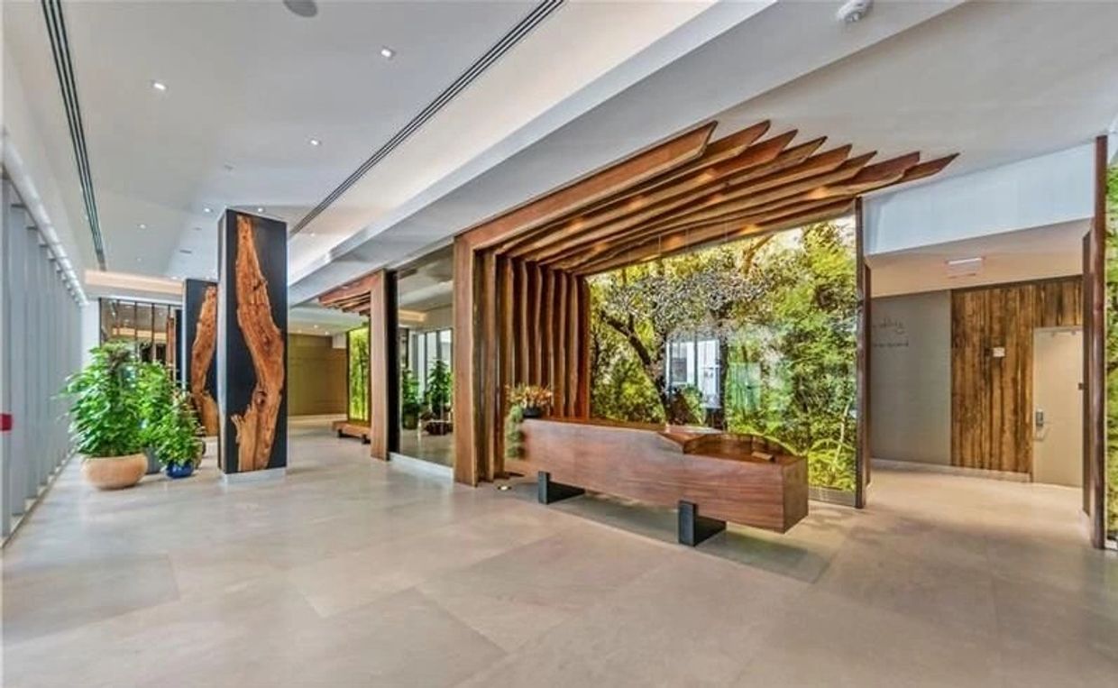 Generic Lobby with Greenery and tile floors 