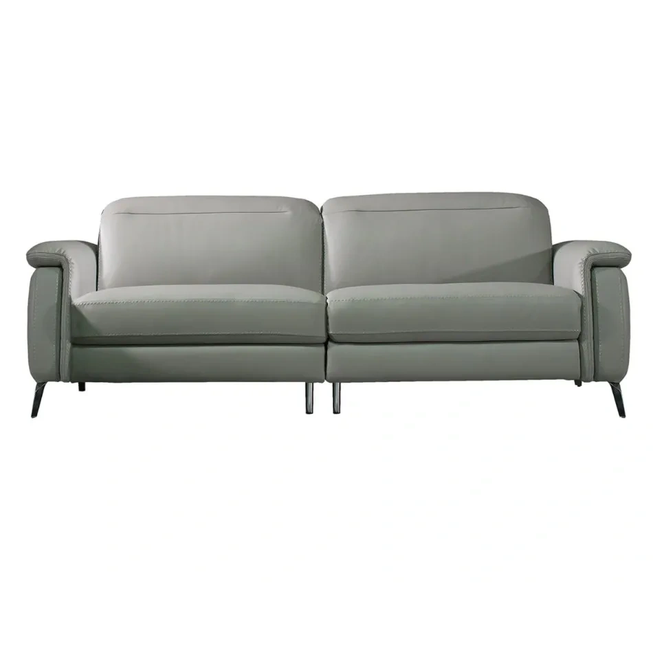 OXFORD POWER SOFA GREY LEATHER