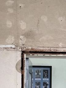 Wall opening being patched, drywall repair in Hacienda Heights
