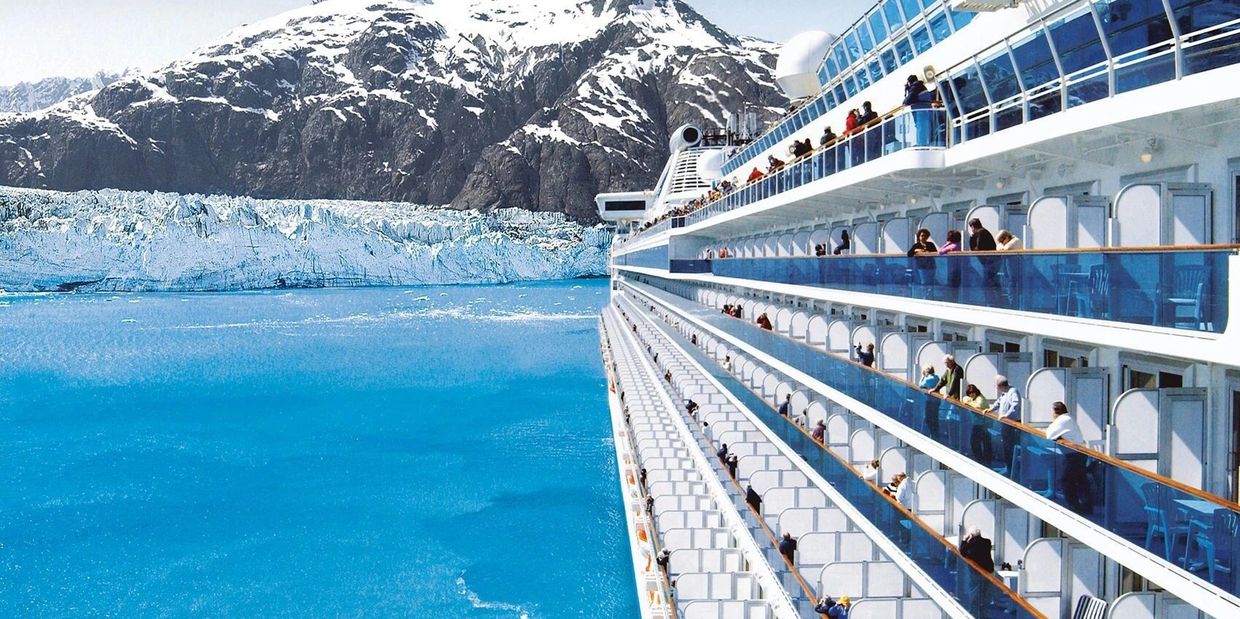 Guests on the Alaska Bear Cruise enjoying the view of the glaciers from the Star Princess