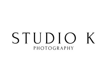 Minimalistic logo for Studio K Photography with elegant typography.