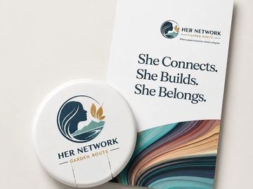 Business materials for Her Network Garden Route promoting women's connection and growth.
