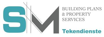 Logo for SM Tekendienste, offering building plans and property services.