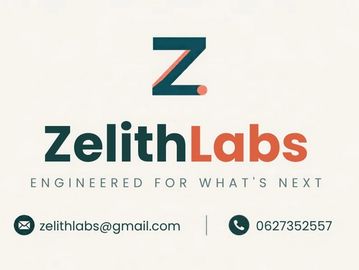ZelithLabs logo with contact info.