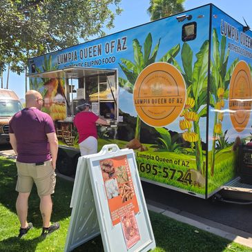 Photo of Lumpia Queen of AZ Food Truck at an event serving customers