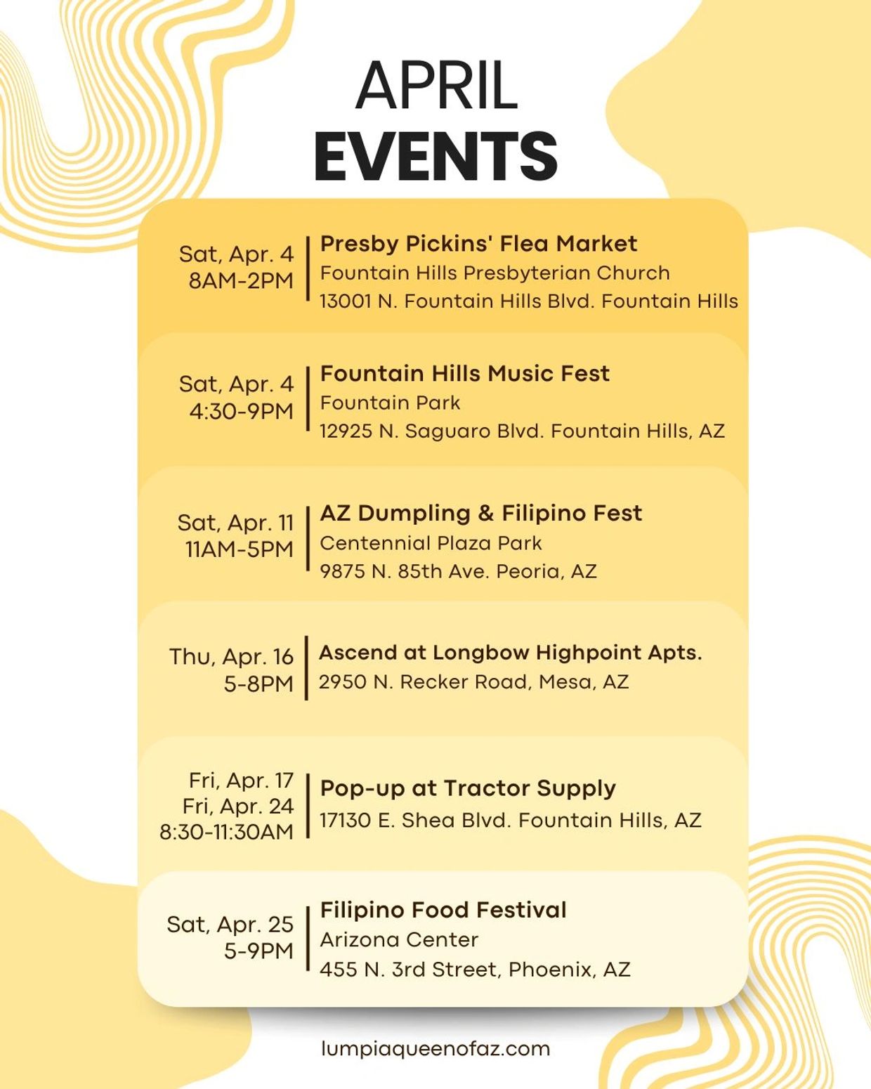 Photo of this month's events