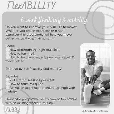 6 week flexibility and mobility program with exercises and foam rolling.