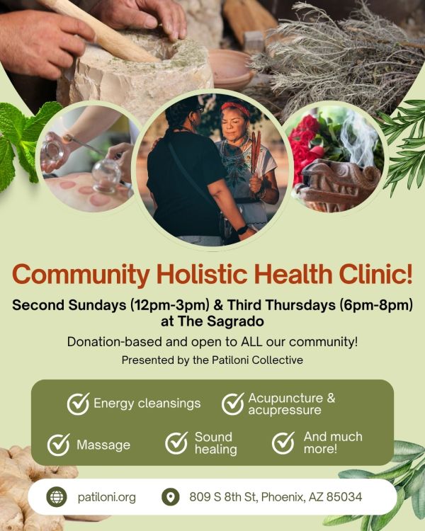 Community Holistic Health Clinic offering energy cleansing, acupuncture, massage, and sound healing.