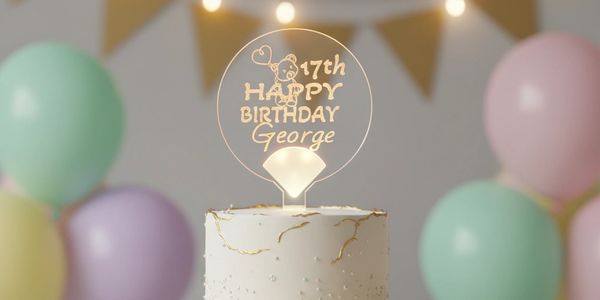 Acrylic LED cake topper