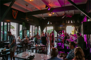 Interior of Mulligan's on the blue restaurant.