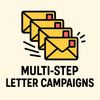 Illustration of multiple letters symbolizing multi-step letter campaigns.