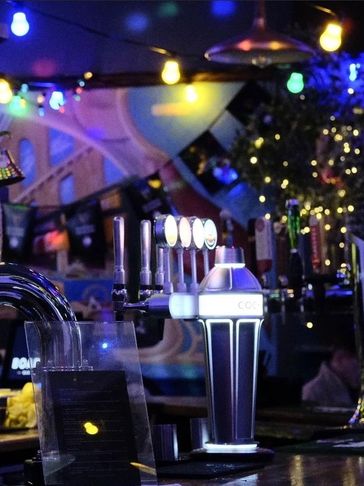 Boardroom night time artistic bar photo