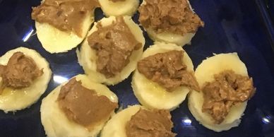 Bananas and Almond Butter, kid approved snack, healthy snack, healthy breakfast
