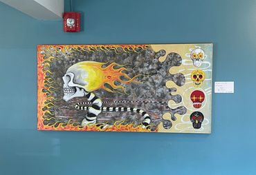 Artist:  Tommy Vigil
Title:    Moments in the Fire
Materials:  Acrylic on Canvas
Price:     $2750.00