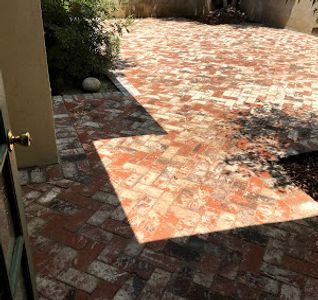 Brick Patio herringbone pattern Dallas TX