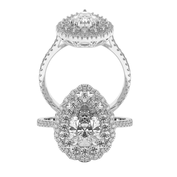 DIAMOND RING PEAR SHAPE NATURAL