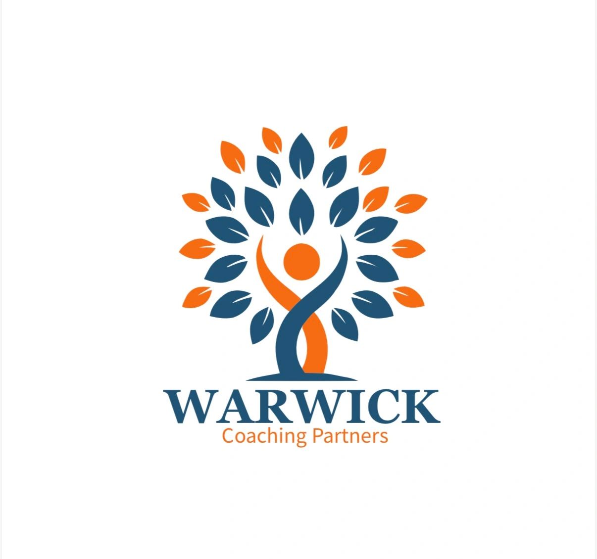 Logo of Warwick Coaching Partners with a stylized tree and human figure.