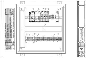 Control system electrical panel drawing.
