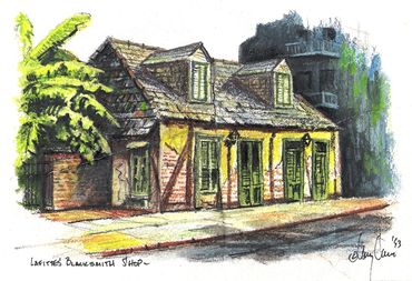 Another view of Lafitte's Blacksmith Shop