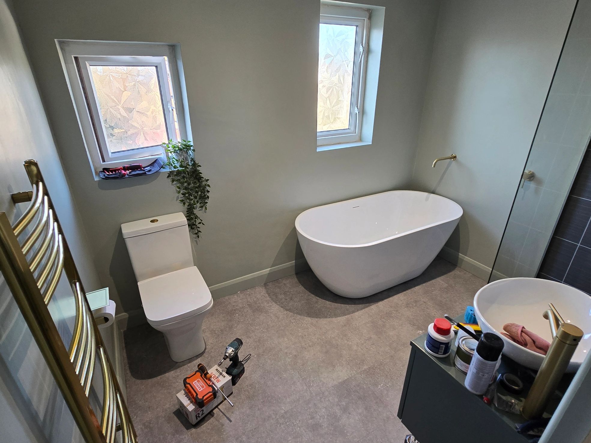 Bathroom renovation.