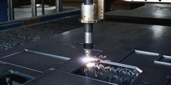 Plasma cutting services - Plasma cutter in action.