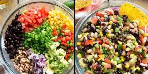 Cowboy Caviar
Mix peas, veggies, vinegar, mustard & olive oil. Chill 1 hr. Serves 8.