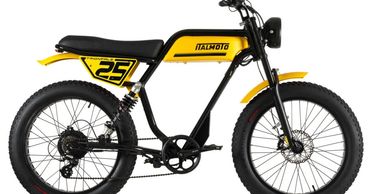 Ital Moto Ebike 500w in day glow yellow 
