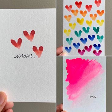 3 Greeting cards: Happy Mother's Day, Sending Love, Encouragement.