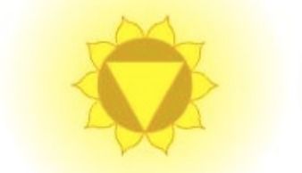 A yellow sun-like symbol with a central triangle and radiating petals.