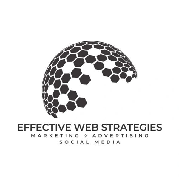 Logo of Effective Web Strategies with hexagonal design.