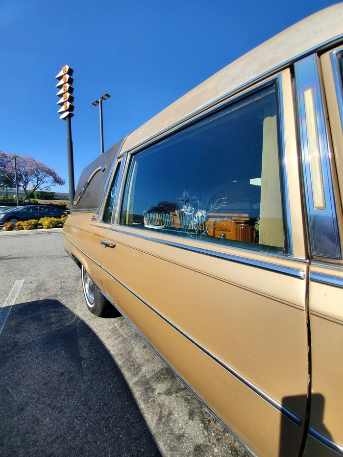 Hearse gathering.