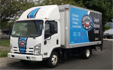 Vehicle Box Truck Wrap, Logo Design, Vehicle Graphic Design and Installation, Gearhart, OR