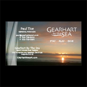 Gearhart By The Sea Business Card Design, Gearhart, OR