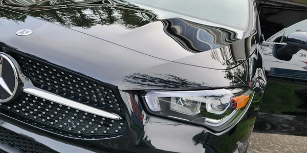 Glossy black Mercedes detailed by Bada Boom Detailing