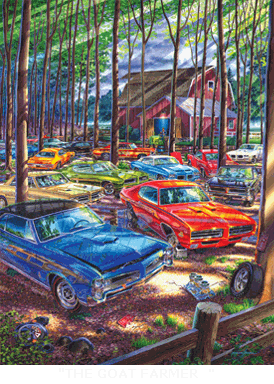 Pontiac GTO Judge Automotive Art Painting