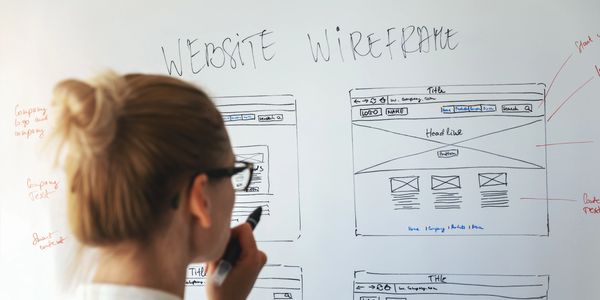 A web designer working on a new website development project