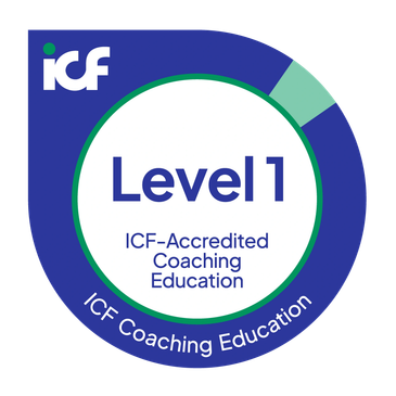 ICF Level 1 Accredited Coaching Education badge.