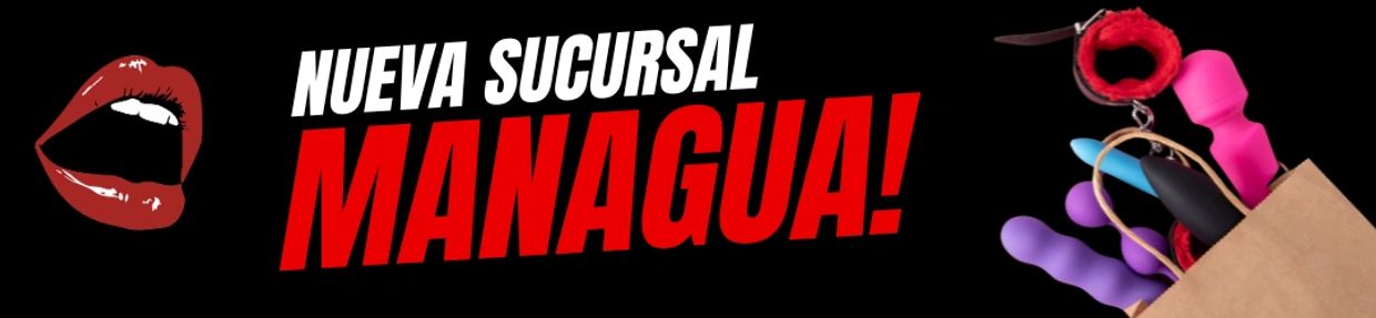 Announcement of a new store branch opening in Managua with adult products.
