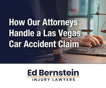 Ad for legal services handling car accident claims in Las Vegas.