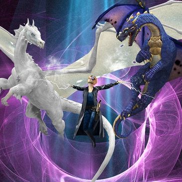 Cyberpunk gunslinger invokes a pact with her dragon allies...