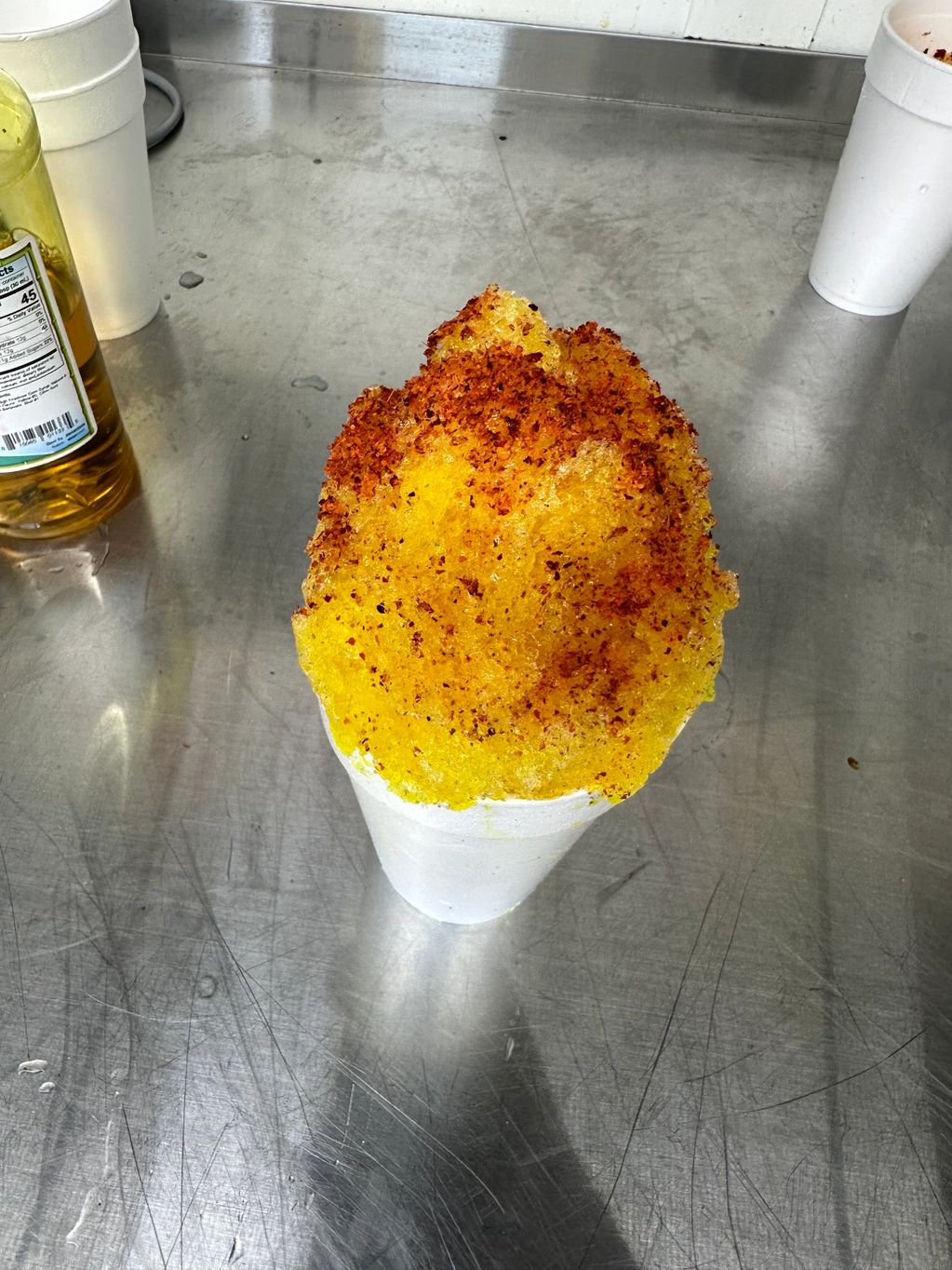 "Every scoop is a burst of happiness! 🍧💖 #BrainFreezeJoy"#tajin😋