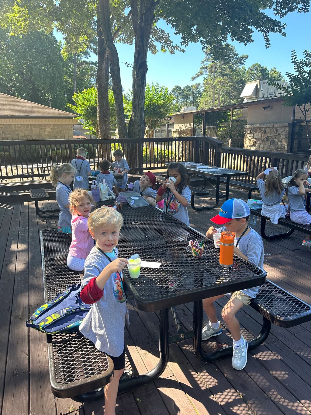 "Cooling off with Brain Freeze on a hot day! 🥶🍦 #FrostyFun"
