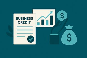 Business credit document, growth chart, and funding for Arizona business credit services,