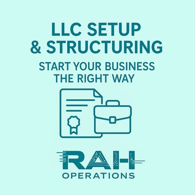 LLC setup and business structuring services by RAH Operations in Arizona