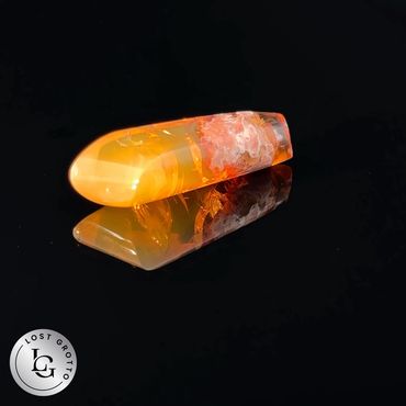 fire opal polished with matrix “The Phoenix”