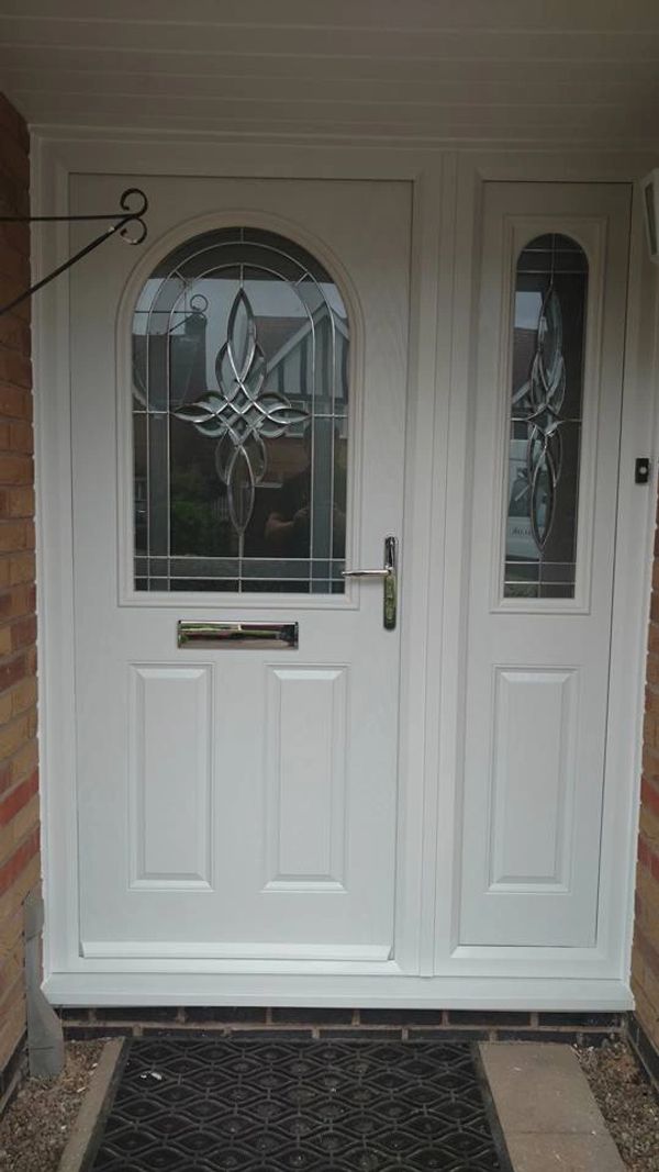Composite Front Door with Matching Composite Side Panel Fitted in Hucknall by our Trained Fitters.