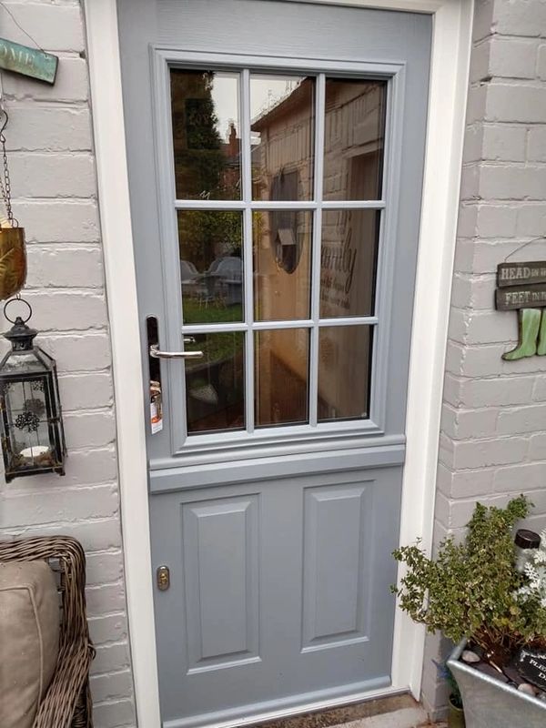 Silver Grey Composite Stable Door installed by our trained fitters in Arnold.