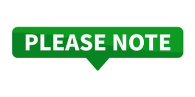 Image reads: Please Note