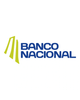 Logo de Banco Nacional con colores azul y verde.
