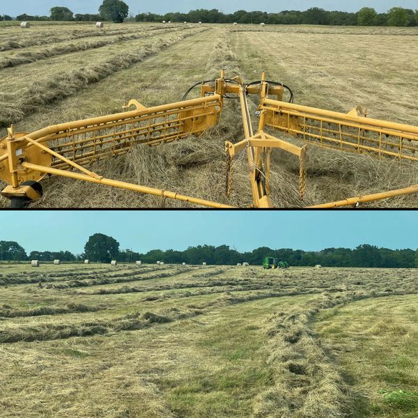 Tays Realty & Auction - Auction: 2018 Tays Facility July Auction ITEM: Hay  Trolley with Four Large Hay Bale Hooks